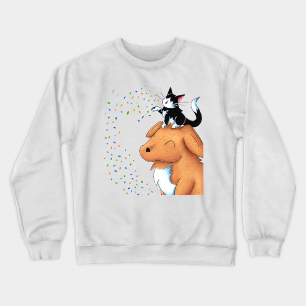 Birthday Buddies Crewneck Sweatshirt by KristenOKeefeArt